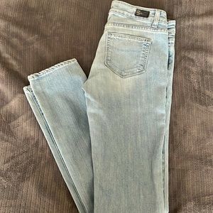 Paige light wash skinny straight leg